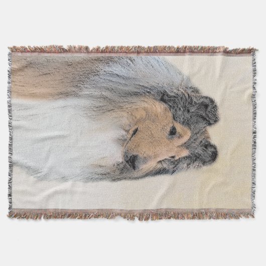 Collie (ruw) schilderen - Cute Original Dog Art Deken (Voorkant)