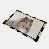 Collie (ruw) schilderen - Cute Original Dog Art Deurmat (Schuin)