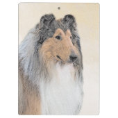 Collie (ruw) schilderen - Cute Original Dog Art Klembord (Achterkant)