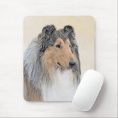 Collie (ruw) schilderen - Cute Original Dog Art Muismat (Met muis)