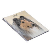 Collie (ruw) schilderen - Cute Original Dog Art Notitieboek (Rechterzijde)
