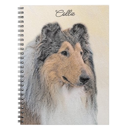 Collie (ruw) schilderen - Cute Original Dog Art Notitieboek (Voorkant)