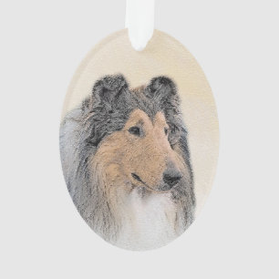 Collie (ruw) schilderen - Cute Original Dog Art Ornament