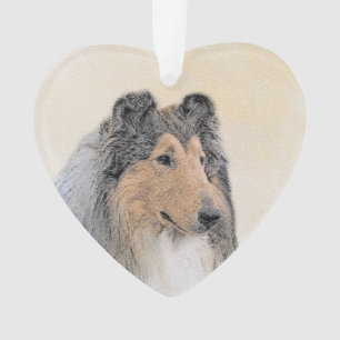 Collie (ruw) schilderen - Cute Original Dog Art Ornament
