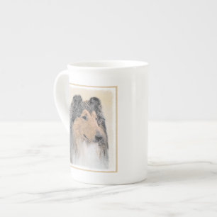 Collie (ruw) schilderen - Cute Original Dog Art Porselein Kop