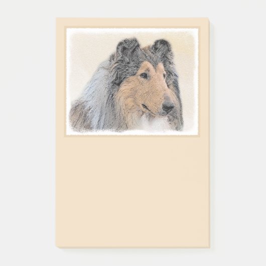 Collie (ruw) schilderen - Cute Original Dog Art Post-it® Notes (Voorkant)