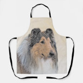 Collie (ruw) schilderen - Cute Original Dog Art Schort (Voorkant)