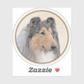 Collie (ruw) schilderen - Cute Original Dog Art Sticker (Vel)