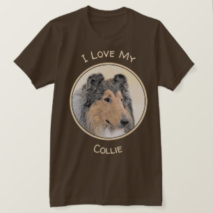 Collie (ruw) schilderen - Cute Original Dog Art T-shirt