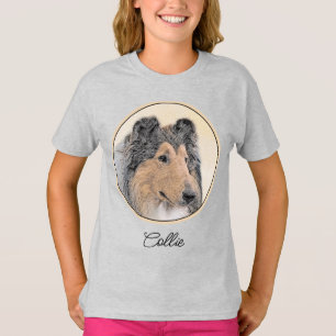 Collie (ruw) schilderen - Cute Original Dog Art T- T-shirt