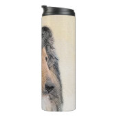 Collie (ruw) schilderen - Cute Original Dog Art Thermosbeker (Geroteerd rechts)