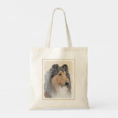 Collie (ruw) schilderen - Cute Original Dog Art Tote Bag (Achterkant)