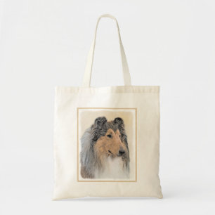 Collie (ruw) schilderen - Cute Original Dog Art Tote Bag