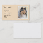 Collie (ruw) schilderen - Cute Original Dog Art Visitekaartje (Voorkant / Achterkant)