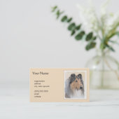 Collie (ruw) schilderen - Cute Original Dog Art Visitekaartje (Staand voorkant)