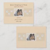 Collie (ruw) schilderen - Cute Original Dog Art Visitekaartje (Voorkant / Achterkant)