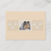 Collie (ruw) schilderen - Cute Original Dog Art Visitekaartje (Achterkant)