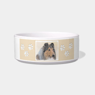 Collie (ruw) schilderen - Cute Original Dog Art Voerbakje