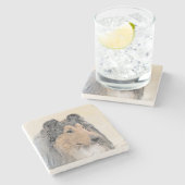 Collie (Ruw) Schilderij - Mooie Originele Honden K Stenen Onderzetter (Zijkant)