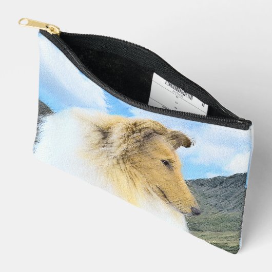 Collie Schilderen Rough Sable Merle Originele Hond Etui (Open)