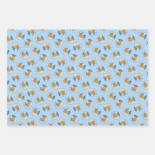 Collie Schilderen Rough Sable Merle Originele Hond Inpakpapier Vel (Voorkant)