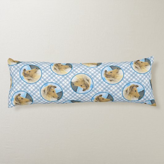 Collie Schilderen Rough Sable Merle Originele Hond Lichaamskussen (Achterkant)