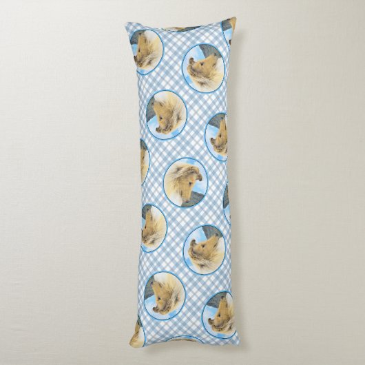 Collie Schilderen Rough Sable Merle Originele Hond Lichaamskussen (Achterkant (Verticaal))