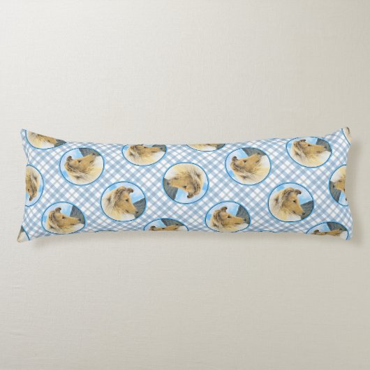 Collie Schilderen Rough Sable Merle Originele Hond Lichaamskussen (Voorkant)