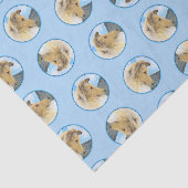 Collie Schilderen Rough Sable Merle Originele Hond Tissuepapier (Detail)