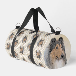 Collie Schilderen Rough Tricolor Originele Hond Ar Plunjezak