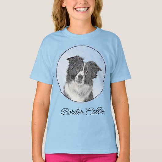 Collie-schildering aan de rand - Kute Original Dog T-shirt (Voorkant)