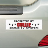 Collie Security Bumpersticker (Op auto)