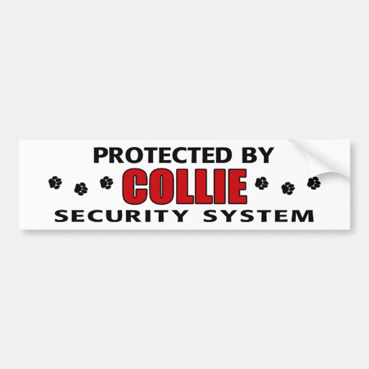 Collie Security Bumpersticker (Voorkant)