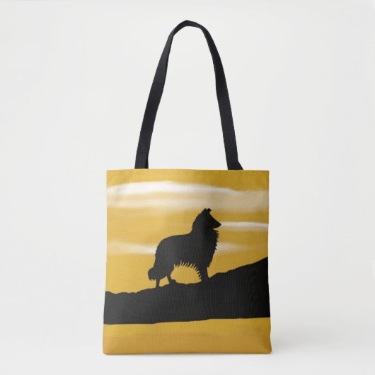 Collie/Sheepdog Zonsopgang Tote Bag (Voorkant)