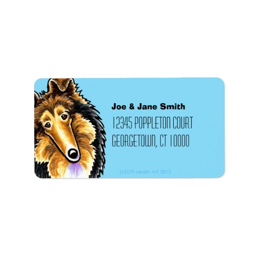 Collie Sheltie Carribean Etiket (Voorkant)