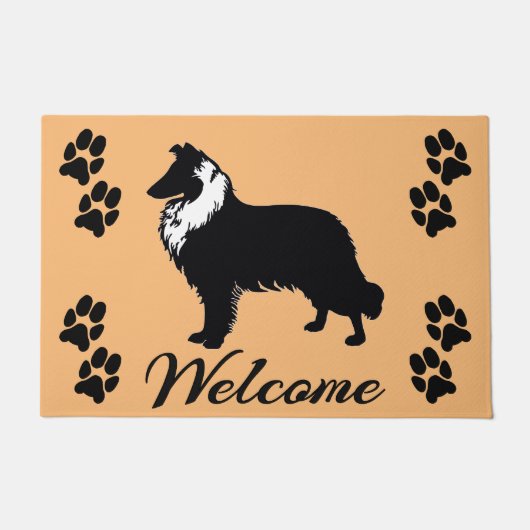 Collie / Sheltie Welkom Deurmat (Voorkant)