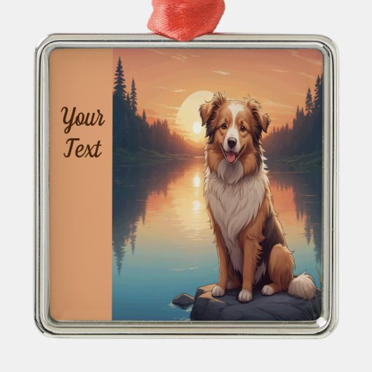 Collie Shepherd van Lake Metalen Ornament (Voorkant)