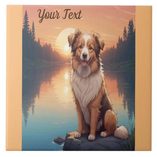 Collie Shepherd van Lake Tegeltje (Voorkant)