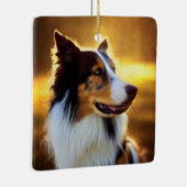 Collie Side Uitzicht Keramisch Ornament (Rechts)