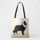 Collie Silhouet  Tote Bag (Voorkant)