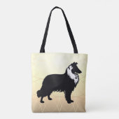Collie Silhouet  Tote Bag (Achterkant)