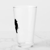 Collie Silhouette Custom Hondenras Drink Glas (Links)