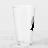 Collie Silhouette Custom Hondenras Drink Glas (Rechts)
