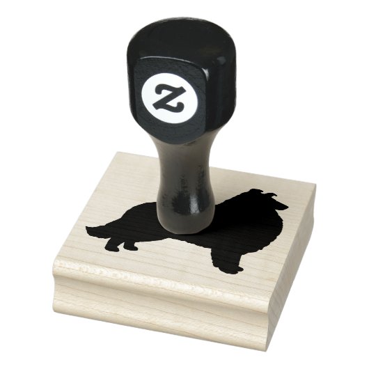 Collie Silhouette Rubberstempel (Stempel)