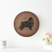 Collie Silhouette Rustieke stijl Grote Klok (Huis)