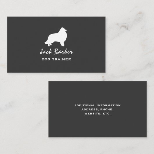 Collie Silhouette Visitekaartje (Voorkant / Achterkant)