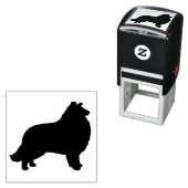 Collie Silhouette Zelfinktende Stempel (In situ)