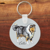 collie sleutelhanger (Voorkant)