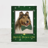 Collie St. Patrick's Card Kaart (Voorkant)