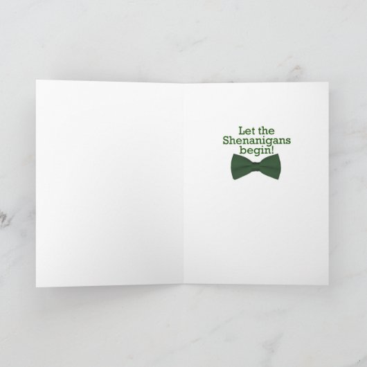 Collie St. Patrick's Card Kaart (Binnen)